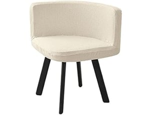 Housses de chaises en velours de style nordique, housse de fauteuil de bureau blanche, housse de chaise de salle à manger à dossier élastique, conven