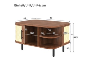 Table basse  coloris bois foncé <strong></strong> <strong></strong>