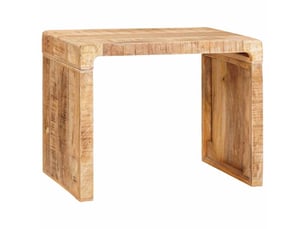 Table d'appoint, table de salon marron 60 x 35 x 46 cm bois de mangue massif cf36350