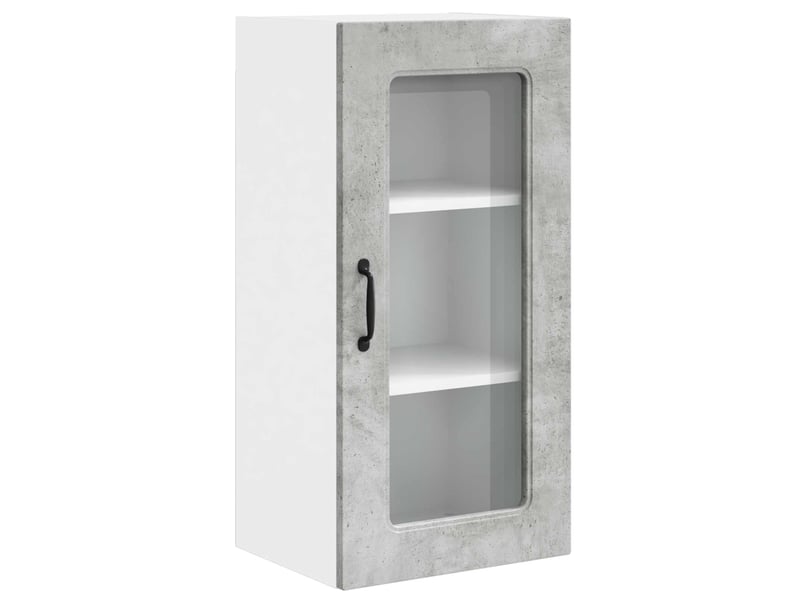 Meuble mural de cuisine | armoire de cuisine gris béton 40x31x80cm shl277 - Conforama A