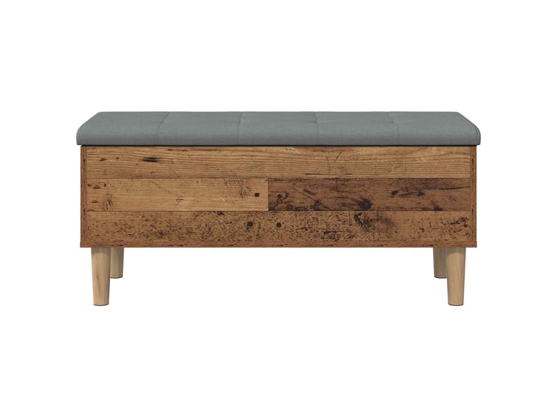  Banc chambre, banc de rangement avec coussin bois ancien 102x42x46 cm  - Conforama D