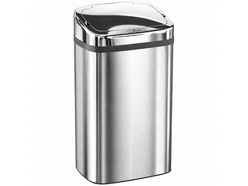  Poubelle automatique à capteur 30 l en acier inoxydable 33 x 25 x 57,5 cm  - Conforama A