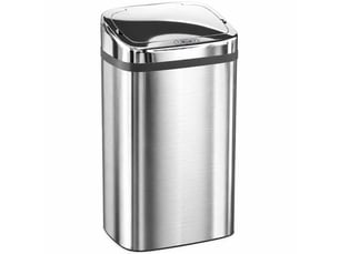 Poubelle automatique à capteur 30 l en acier inoxydable 33 x 25 x 57,5 cm
