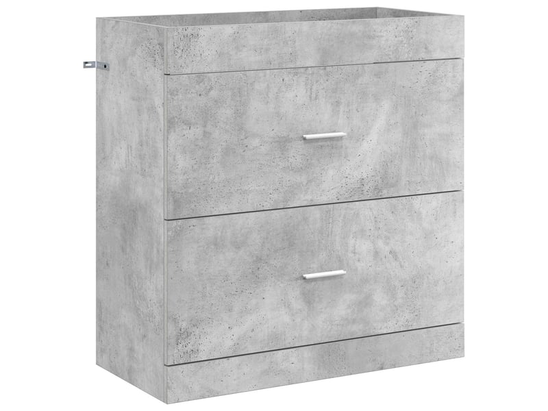  Ensemble de mobilier de salle de bain gris béton shl1572  - Conforama D