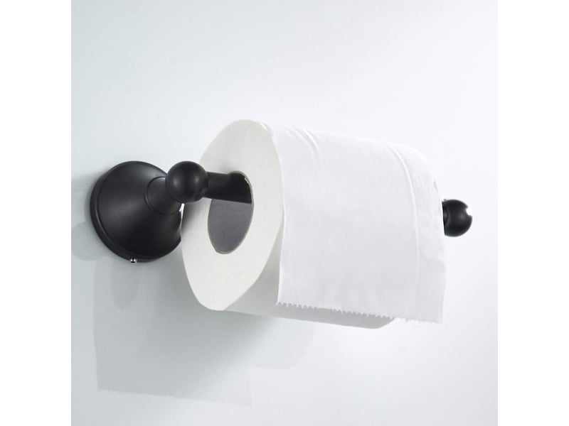 Porte-papier toilette laiton salle de bain porte rouleau toilette mural, bronze frotté à l'huile  - Conforama C
