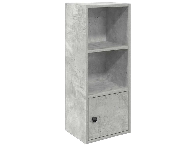  Bibliothèque, meuble de rangement salon gris béton 31x24x77 cm bois d'ingénierie  - Conforama A