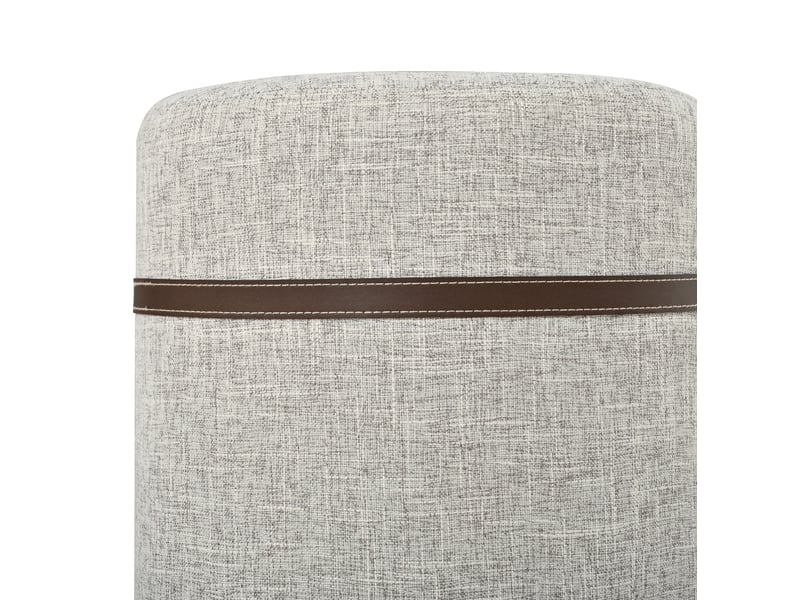  Table d'appoint ronde avec tabouret intégré, mdf, finition noyer  - Conforama E