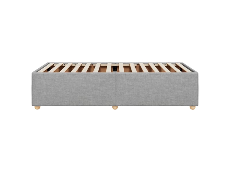  Lit simple- lit adulte -  cadre de lit sans matelas gris clair 100x200 cm tissu  - Conforama D