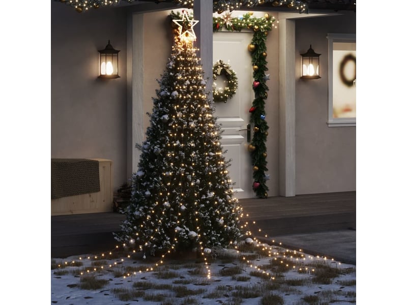 Guirlande de sapin de noël 320 led blanc chaud 375 cm  - Conforama B