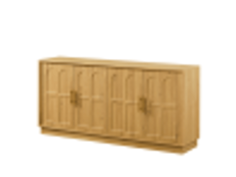  Buffet avec rangement et étagères réglables pour salon ou cuisine en mdf 169×40×80 cm naturel  - Conforama C