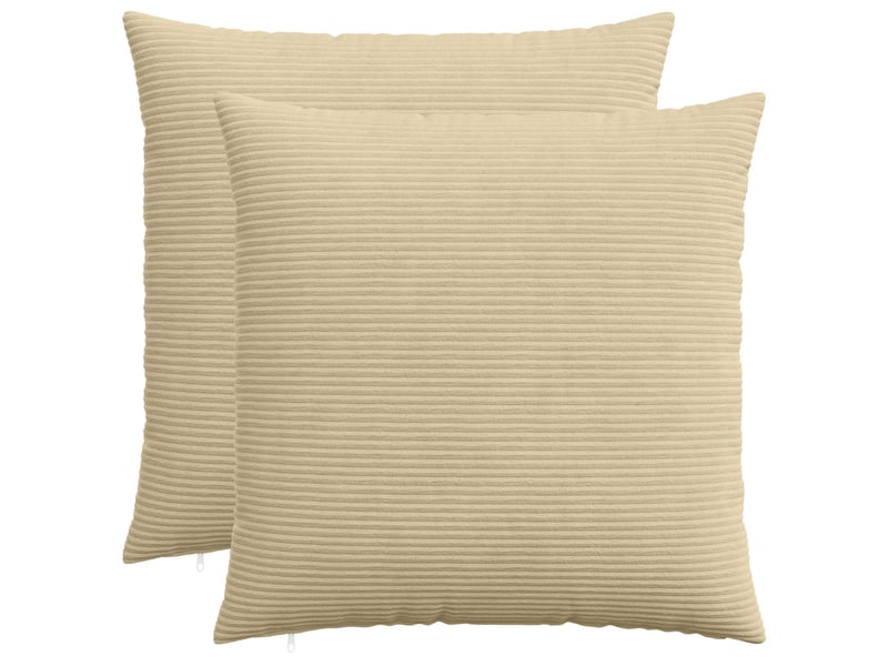  Lot de 2 housses de coussin heerlen vert gris 65 x 65 cm cf49488  - Conforama B
