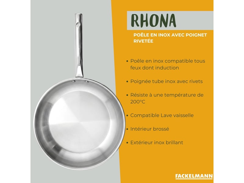  Lot de 2 poêles à frire et 2 couvercles en verre fackelmann rhona 9108750B88 - Conforama C