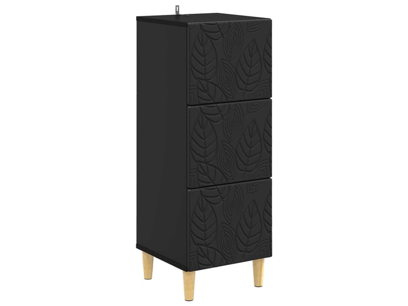  Armoire à tiroirs, rangement bureau noir 33 x 34,5 x 90 cm bois d'ingénierie shl7261  - Conforama A