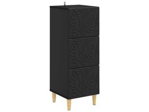 Armoire à tiroirs, rangement bureau noir 33 x 34,5 x 90 cm bois d'ingénierie shl7261
