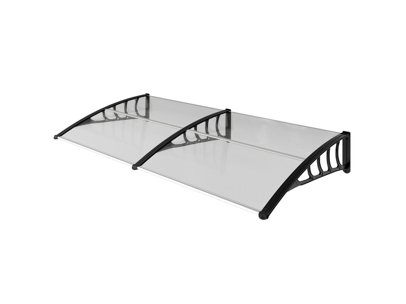  Auvent moderne en polycarbonate, aluminium et pp pour balcons, fenêtres et portes, 200 x 96 x 27 cm  - Conforama B