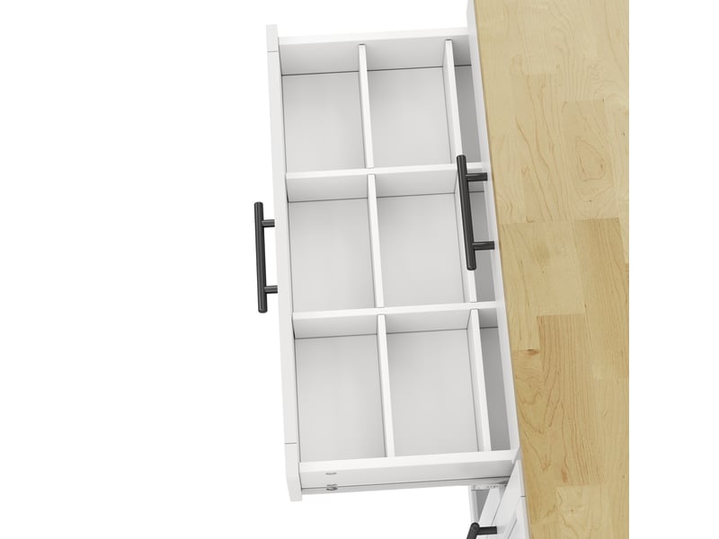  Desserte de cuisine avec 2 portes, 2 tiroirs, plateau rabattable et roues en mdf 120×45(70)×90 cm blanc naturel  - Conforama D