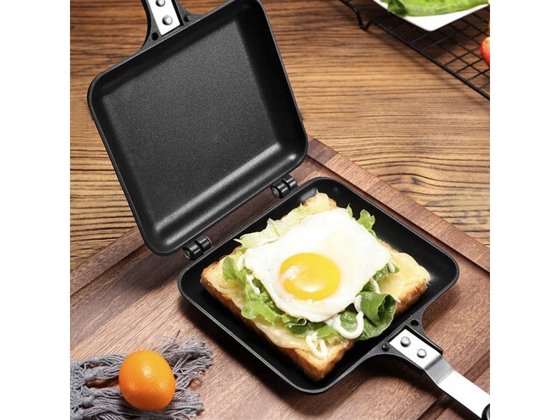  Poêle à sandwich double face carrée en alliage d’aluminium antiadhésive chicfurn  - Conforama D