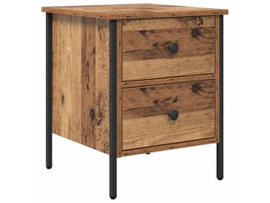 Table de chevet - cabinet de chevet - table de nuit avec tiroir bois ancien 40 x 42 x 50 cm