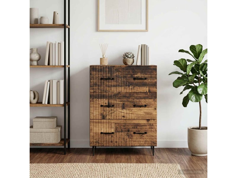  Armoire de rangement bureau, armoire à tiroirs bois ancien 66 x 34,5 x 89,5 cm  - Conforama B