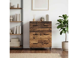 Armoire de rangement bureau, armoire à tiroirs bois ancien 66 x 34,5 x 89,5 cm
