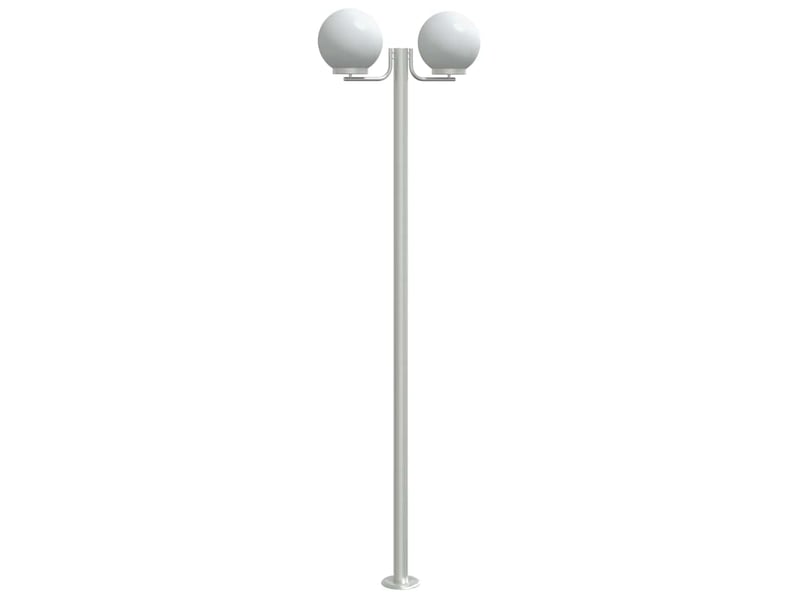  Lampadaires d'extérieur 3 pcs argenté 215 cm acier inoxydable argent 02_0042558  - Conforama D