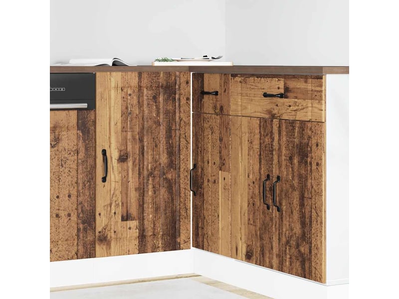  Meuble de rangement, meuble bas de cuisine vieux bois bois d'ingénierie  - Conforama B