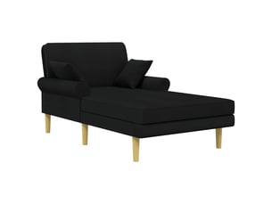 Fauteuil relax manuel VIDAXL  Tissu noir