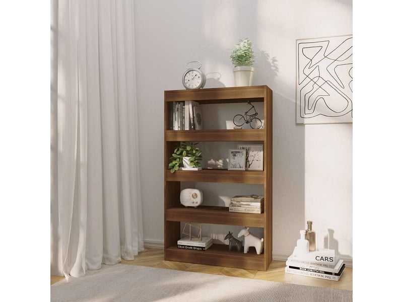  Bibliothèque, étagère de rangement chêne marron bois d'ingénierie  - Conforama C