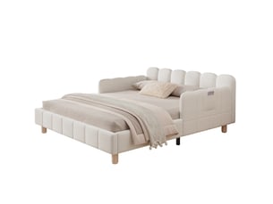 Lit 2 places 140x190 cm MIVRAY coloris beige
