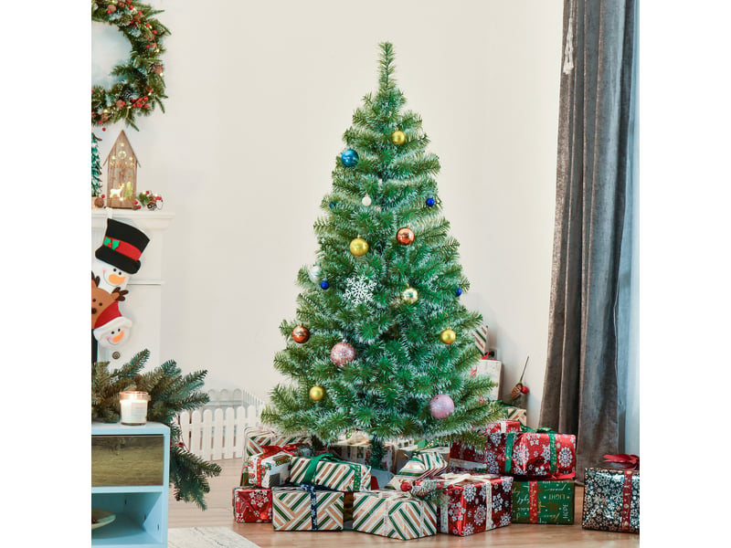  Arbre de noël artificiel scène de neige ø 75 x 150h cm 416 réplique d'une branche d'épine nordmann grand réalisme  - Conforama B