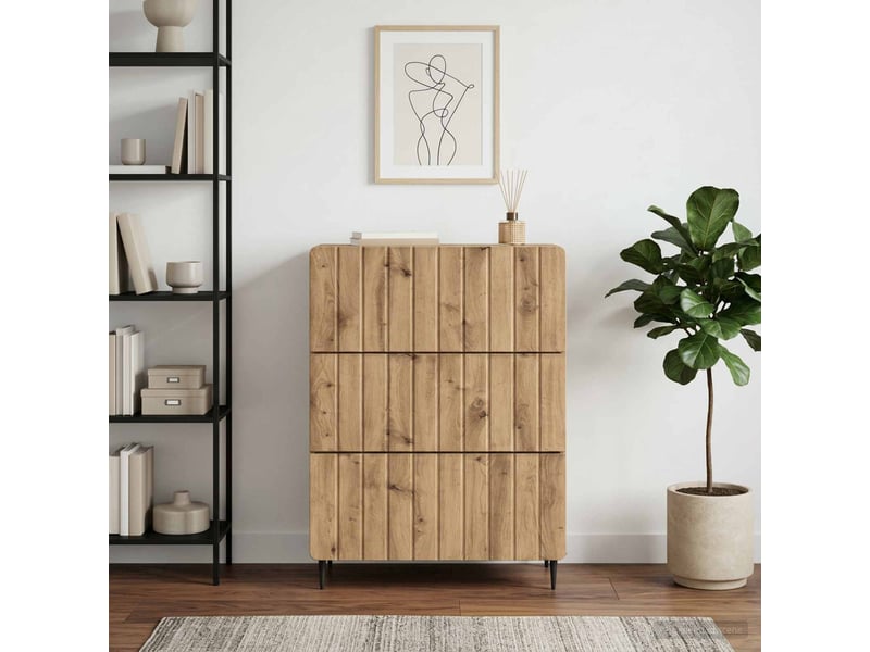  Armoire de rangement bureau, armoire à tiroirs 66 x 34,5 x 92 cm bois d'ingénierie shl6023  - Conforama B