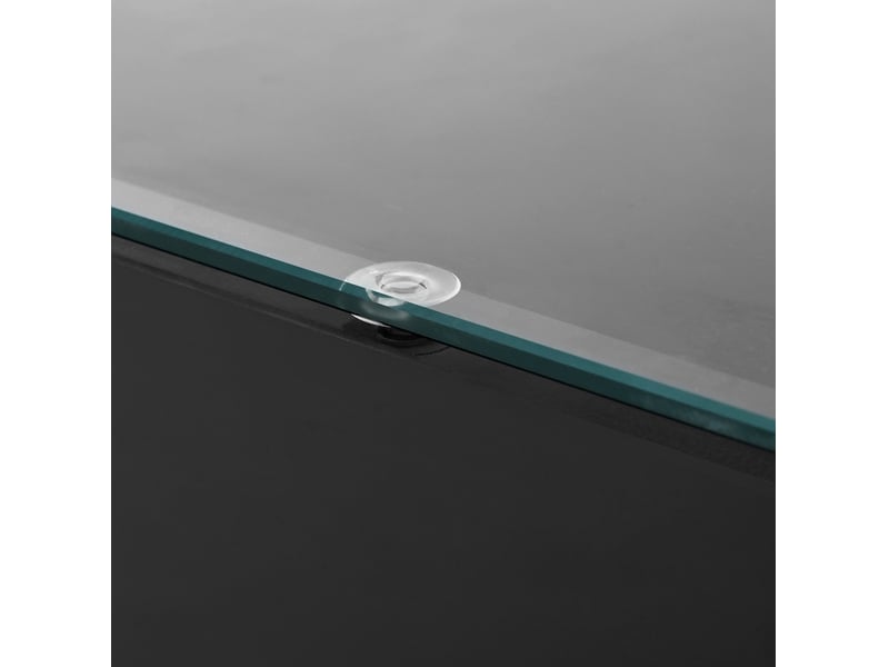  Table basse relevable 78x78 cm avec led panneau de particules noir  - Conforama D