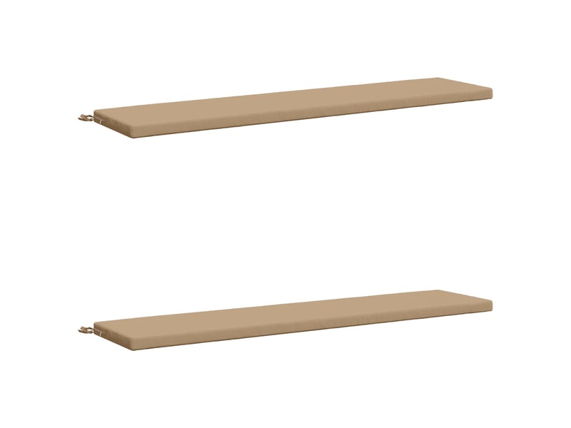  Lot de 2 coussins de banc, coussins d'assise soest 100 % polyester sable cf57429  - Conforama A