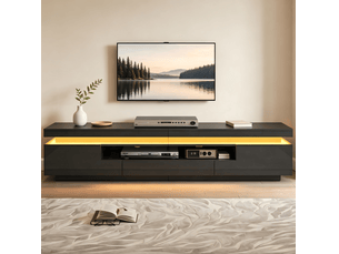 Meuble tv coloris noir 175 cm <strong>TCQPZ</strong>  <strong></strong>
