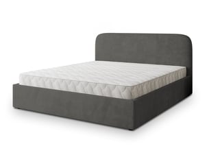 Lit coffre 160x200 cm <strong>MASSENO</strong>  <strong></strong> coloris gris