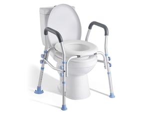 Vevor rehausseur de toilette avec accoudoirs pour personnes âgées charge 136 kg