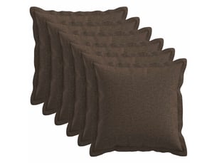 Lot de 6 coussins avec oreiller, coussins décoratifs houten taupe lin synthétique cf51331