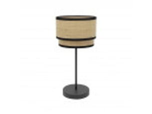 Lampe à poser fabrilamp roque noirnaturel 1 x e27 60 x 30 x 30 cm
