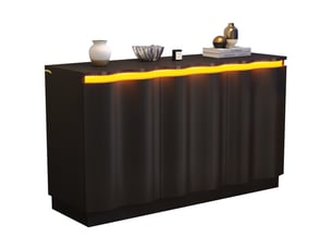 Buffet 3 porte(s)  0 tiroir(s)   - 120 cm coloris noir 