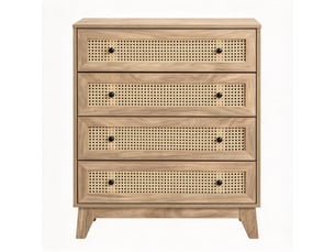 Commode 4 tiroir(s)    BGSRYAO  coloris naturel largeur 80 cm