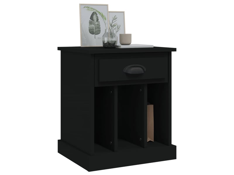  Lot de 2 tables de chevet - cabinet de chevet - table de nuit noir 43x36x50 cm  - Conforama C