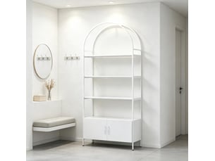 Bibliotheque coloris blanc 4 étagère(s) <strong>DESVIAE</strong> <strong></strong> - 30 cm x 187 cm