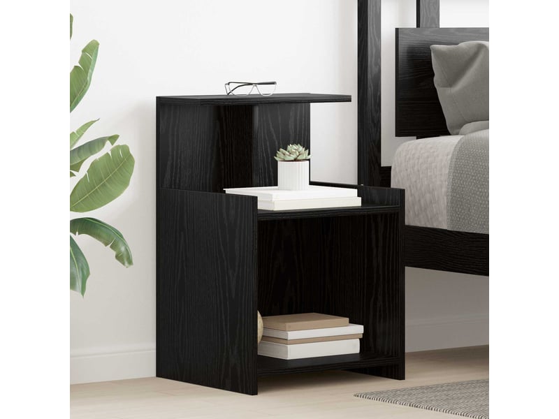  Table de chevet - cabinet de chevet - table de nuit chêne noir 40 x 35 x 60 cm bois d'ingénierie  - Conforama C