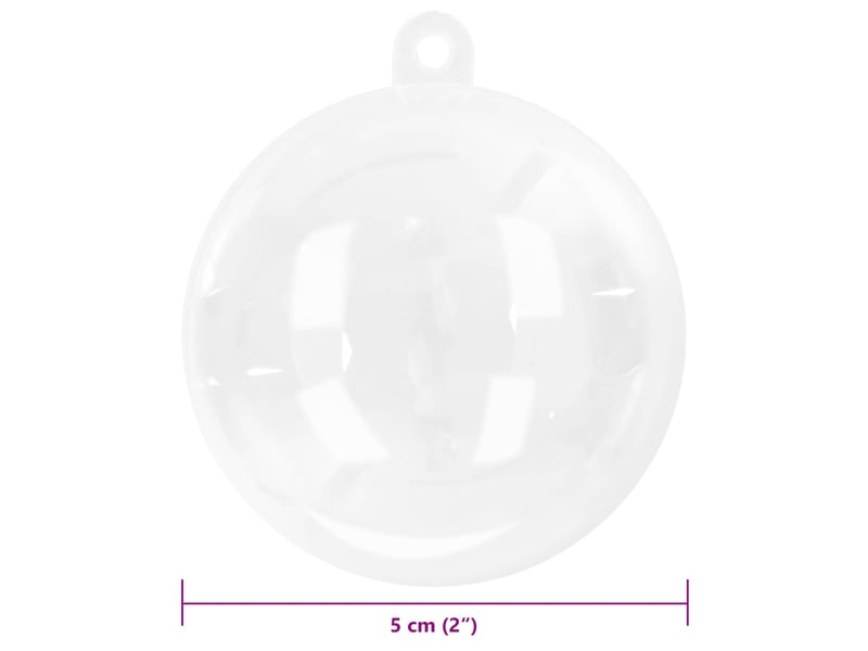  Ensemble de boules de noël 50 pc transparent ø 5 cm plastique cf61839  - Conforama E