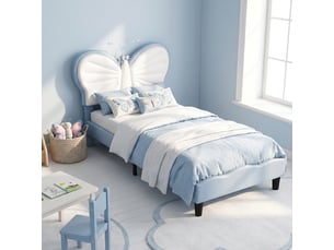 Lit simple 90x190 cm <strong>Lonelyo</strong>  <strong></strong> coloris bleu