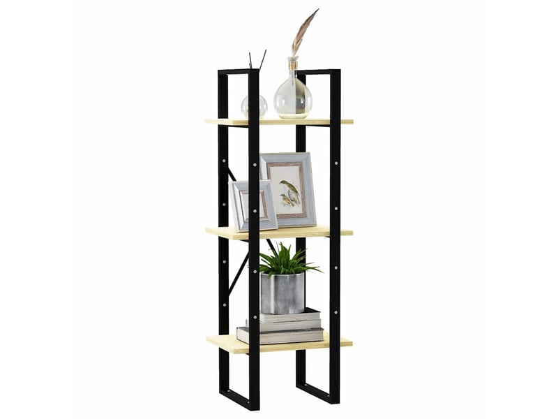 Bibliothèque à 3 niveaux, armoire à livres 40x30x105 cm bois de pin massif  - Conforama D