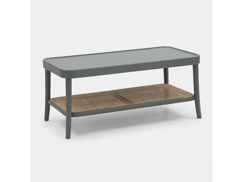  Table basse rectangulaire en bois avec étagère thomas - gris  - Conforama A