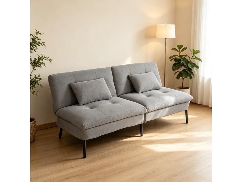 Canapé convertible, canapé-lit, 2 places, pour chambre, mobilier pour espace de vie, format adapté au salon, pour intérieur  - Conforama D