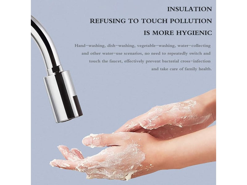  Robinet intelligent usb à économie, robinet infrarouge lavabo d'eau avec capteur automatique sans contact pour cuisine, salle de bain  - Conforama D