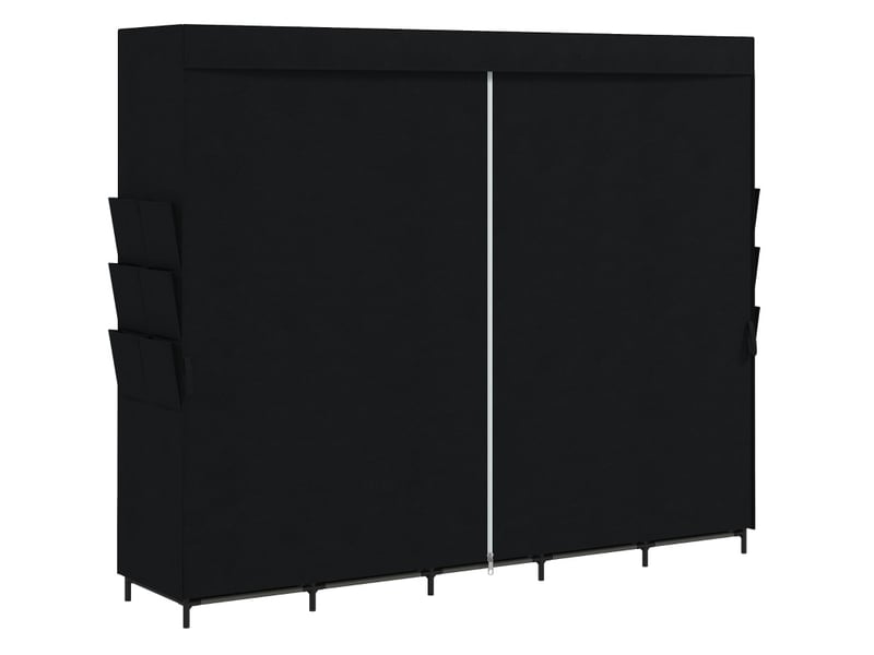  Armoire penderie en tissu 212 x 45 x 167 cm, 5 tringles en acier, noire  - Conforama A